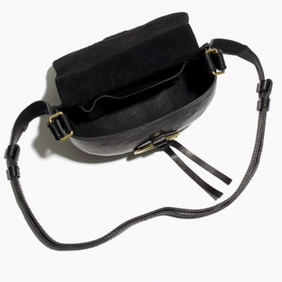 NWT Madewell Black Lisbon O-Ring Saddle Bag Sz S - Picture 4 of 5